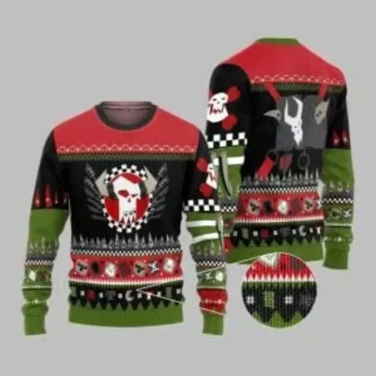 Discover 2025 Christmas Warhammer Orks Ugly Sweater