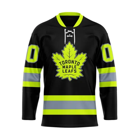 Discover Personalized Toronto Maple Leafs Special Honoring Firefighters Lace Hockey Shirt