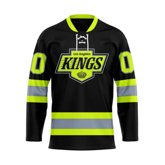Personalized Los Angeles Kings Special Honoring Firefighters Lace Hockey Shirt