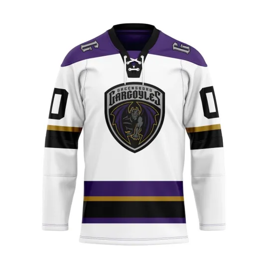 Discover Greensboro Gargoyles Personalized White Lace Hockey Shirt