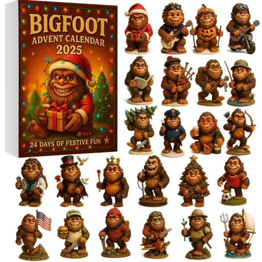 Discover Acrylic Advent Calendar Blind Box Bigfoot Adventure 2025 24-Day Holiday Countdown
