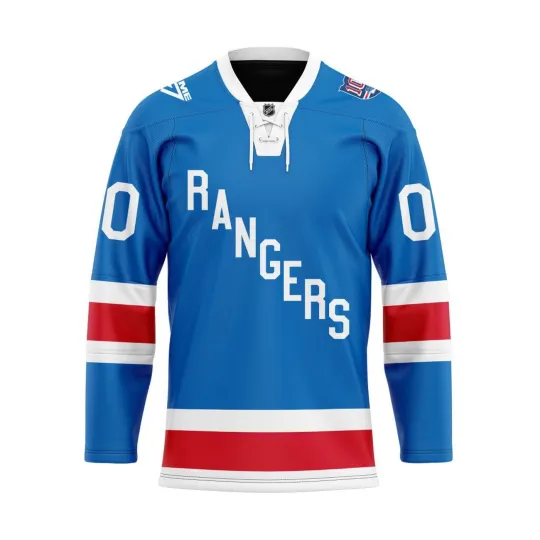 Personalized New York Rangers 2025/26 Centennial Lace Hockey Shirt