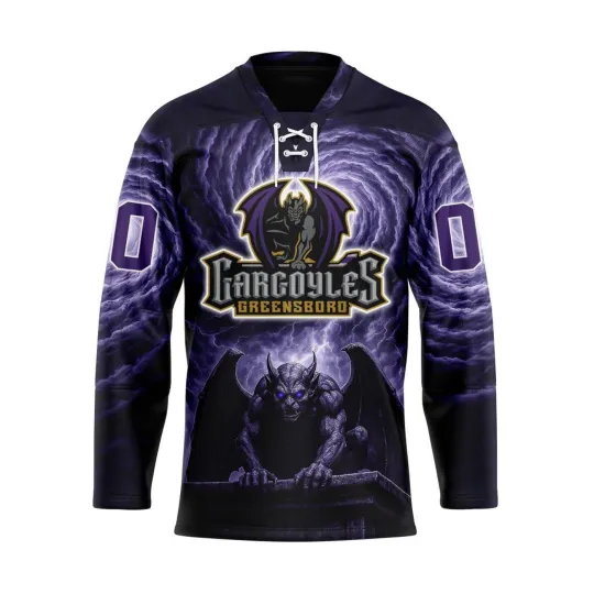 Discover Greensboro Gargoyles Special Design Lace Hockey Shirt