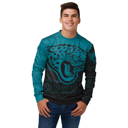 Discover Men's football Jacksonville Ugly Printed Sweater, Gift For Fan, Christmas Gift
