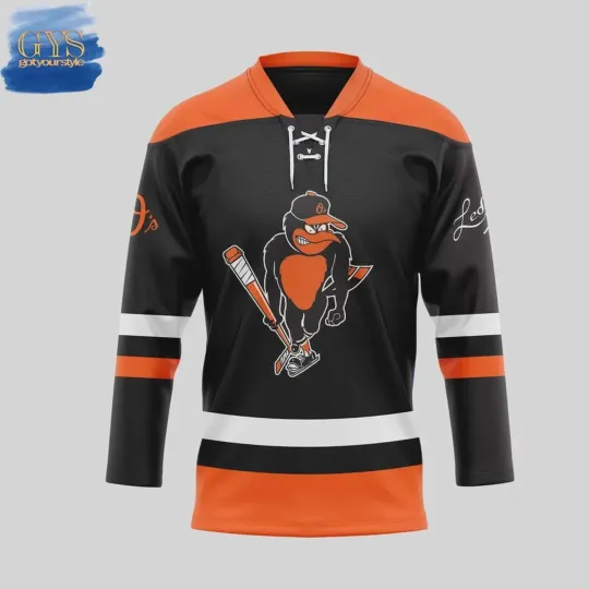 Baltimore Orioles Ledo Pizza Limited Edition Lace Neck Hockey Shirt
