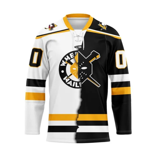 Discover Personalized Wheeling Nailers Personalized Mix Design Lace Hockey Shirt FullSize