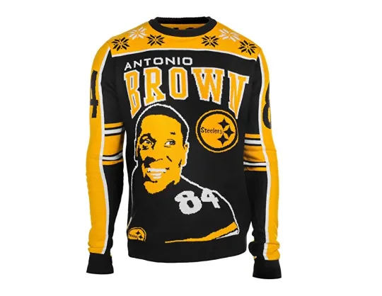 Discover Men's Pittsburgh Football Antonio Brown #84 Ugly Sweater, Gift For Fan, Christmas Gift