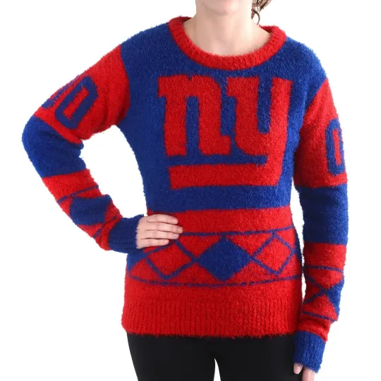 Discover Women's New York Giants Eyelash Ugly Sweater, Gift For Fan, Christmas Gift
