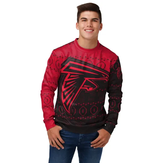 Men's football Atlanta Football Ugly Printed Sweater, Gift For Fan, Christmas Gift