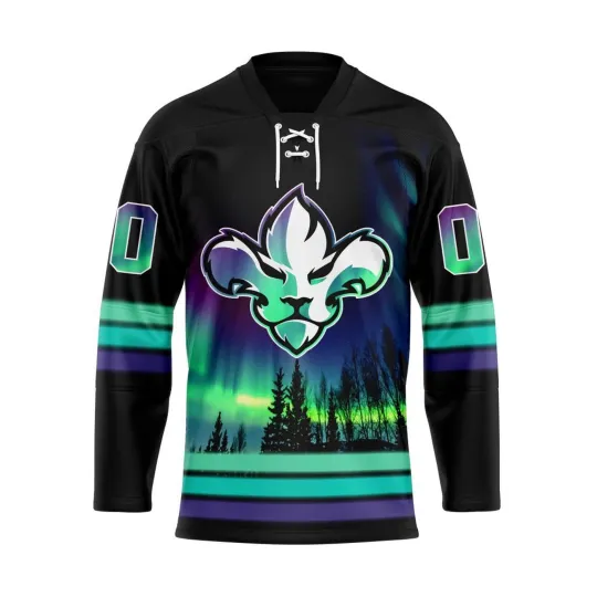 Discover Trois-Rivières Lions Special Design With Northern Lights Lace Hockey Shirt
