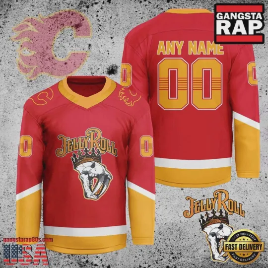 Discover Personalized Calgary Flames Jelly Roll New Design Hockey Shirt