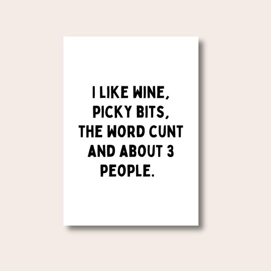 Discover Fun Christmas Quote Print, I Like Wine Print, Rude Festive Decor, Sarcastic Holiday Poster, Funny Gift for Friends, Christmas Prints