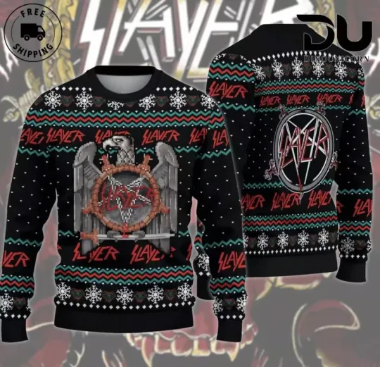 Discover Slayer Band 3D Ugly Christmas Sweater