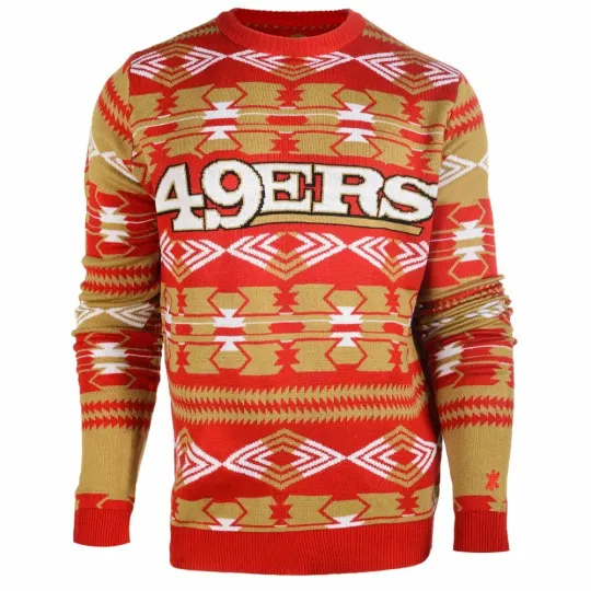 Forever Collectibles football Men's San Francisco 2015 Aztec Ugly Sweater
