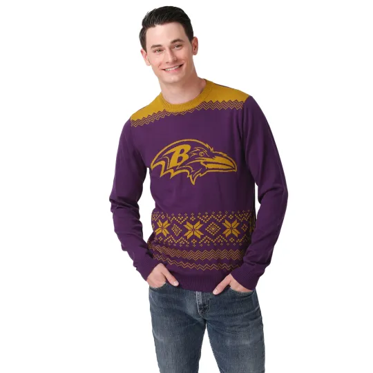 football Men's Baltimore 2021 Ugly Sweater, Gift For Fan, Christmas Gift