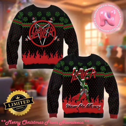 Discover Slayer Show No Mercy Holiday Ugly Christmas Sweater
