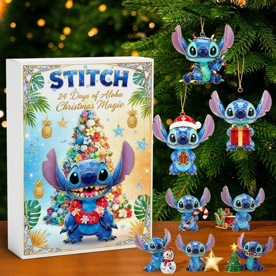 Discover Acrylic Advent Calendar Blind Box - Tropical Alien, Cartoon Christmas Gift for Kids