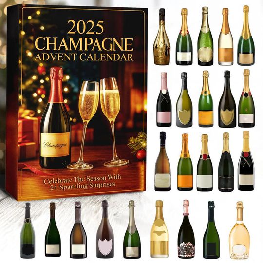Discover Acrylic Advent Calendar Blind Box Champagne Christmas Gift Bottle Ornaments Alcohol Accessories