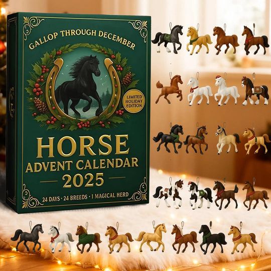 Discover Acrylic Advent Calendar Blind Box Horse Decor for Christmas and Equestrian Lovers