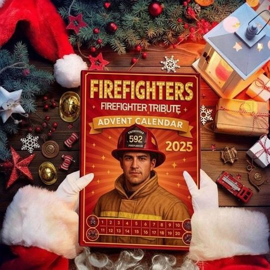 Discover Firefighter Advent Calendar Christmas Decor Gift for Firefighter Keepsake Countdown Calendar