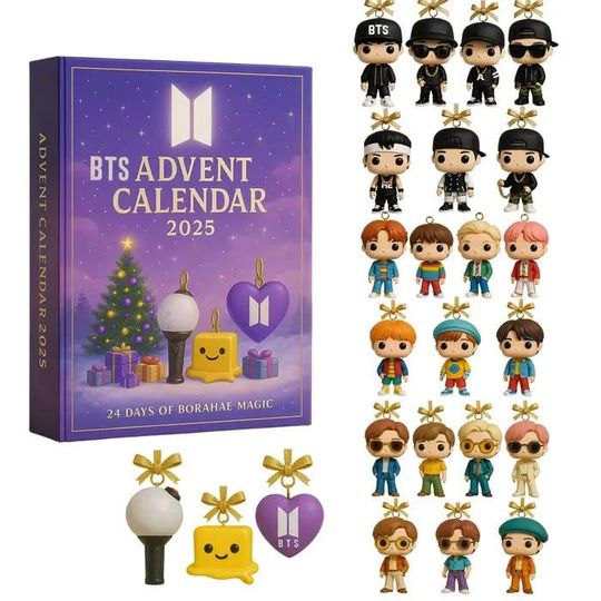 Discover B-T-S Advent Calendar 2025, K-Pop Christmas Countdown Box