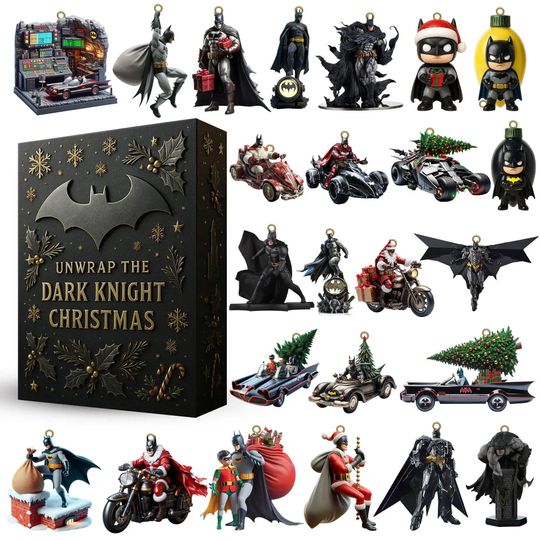 Batman 2025 2D Flat Advent Calendar, DC Comics Superhero Christmas Countdown Board, Festive Holiday Gift for Kids and Comic Collectors