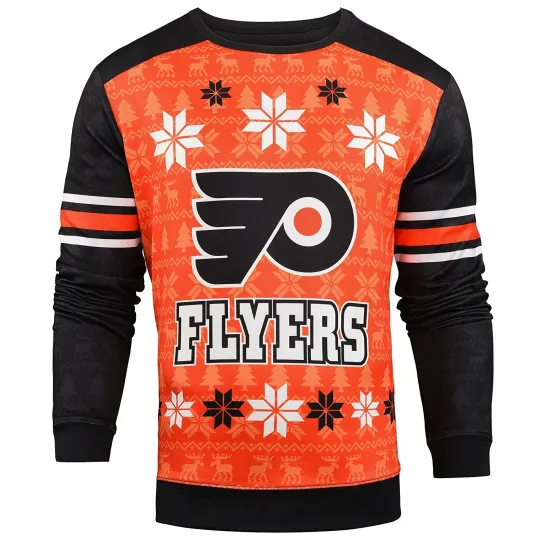 Discover Forever Collectibles Men's Philadelphia Flyers Printed Ugly Sweater, Christmas Gift