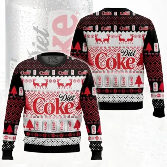 Diet Coke Soft Drink Collection Ugly Christmas Sweater