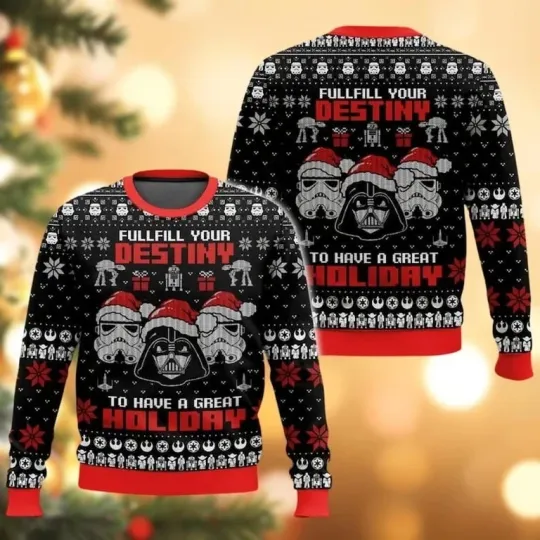 Discover Star Wars Darth Vader Stormtrooper Christmas Ugly Sweater