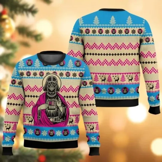 Discover Darth Vader Jesus Christmas Ugly Sweater, Star Wars Characters, Disney, 3D Sweater