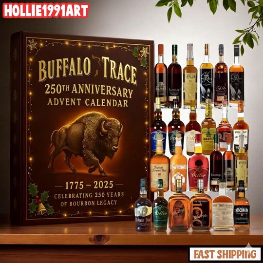 Discover 2D Acrylic Buffalo Trace 250th Anniversary Advent Calendar 2025, 24-Day Countdown Blind Box, Holiday Gift Set, Chrismas Advent Calendar