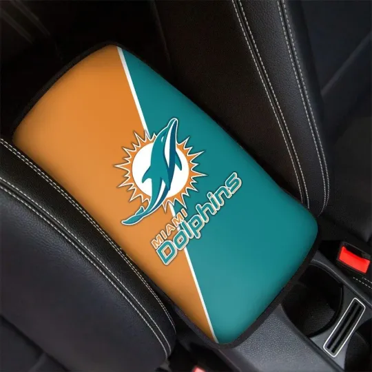 Discover football Miami Dolphins Car Armrest Pads