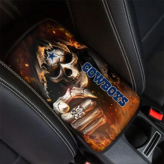 Discover football Dallas Cowboys Skull Style Car Armrest Pads