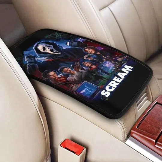 Discover Horror Movie Halloween Scream Ghostface Car Armrest Pads