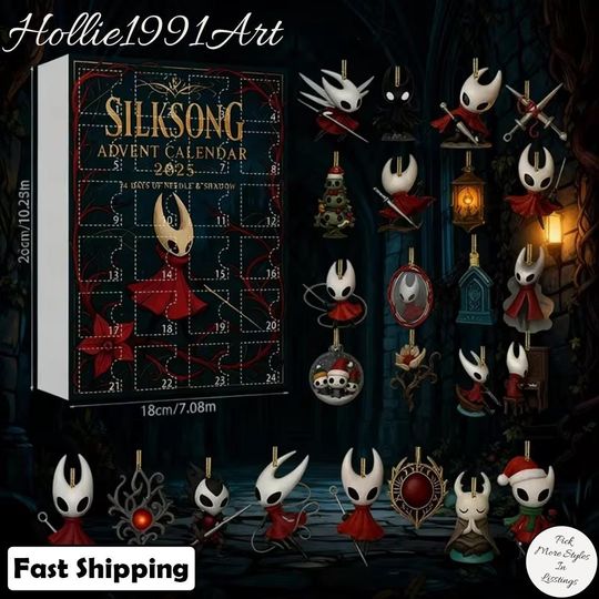 Discover Advent Calendar 2025, 24 Days of Needle & Shadow, Christmas Countdown, Game Fan Gift, Acrylic Ornaments Set, Christmas Gift