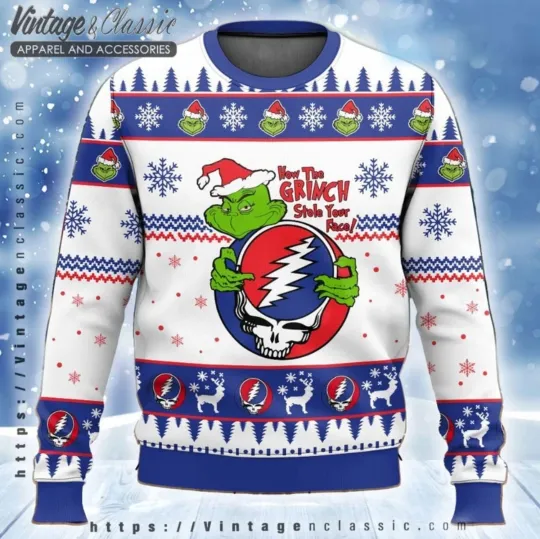 funny character Grateful Dead Christmas Ugly Sweater
