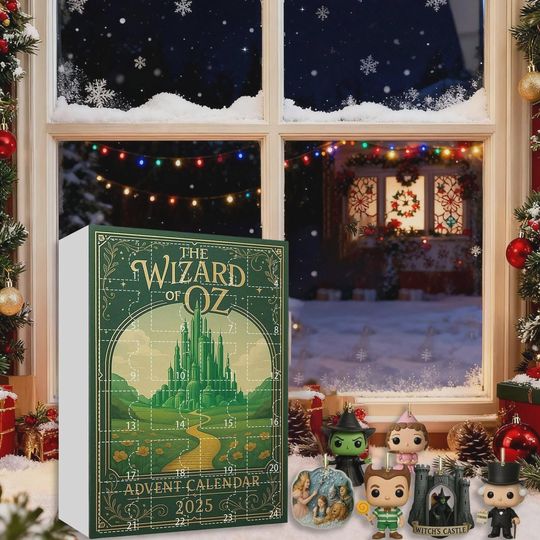 Acrylic Advent Calendar The Wizard Of Oz 24 Character 2D Flat Decor Christmas Gift