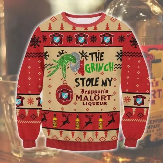 Discover BG The funny character Stole Malort Ugly Christmas Sweater , Bold & Festive