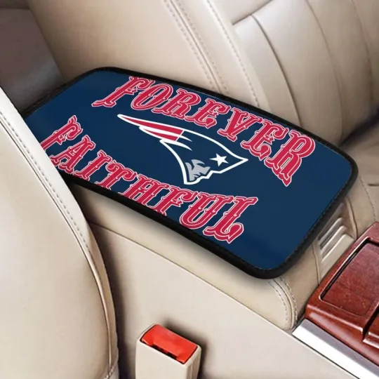 Discover England Patriots Car Armrest Cushion Auto forever faithful Car Box Cover Pad