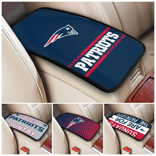 Discover New England Patriots Car Armrest Cushion Auto Handrail Box Cover ,fans Gift