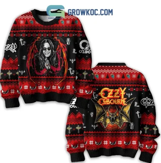 Discover Ozy Osbourne King Of Bat 2025 Christmas Fan Ugly Sweater