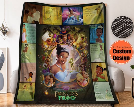 Discover Tiana The Princess And The Frog Fleece Blanket, Disney Princess Blanket For Kid Baby Adult, Disney Christmas Home Decor, Cute Christmas Gift
