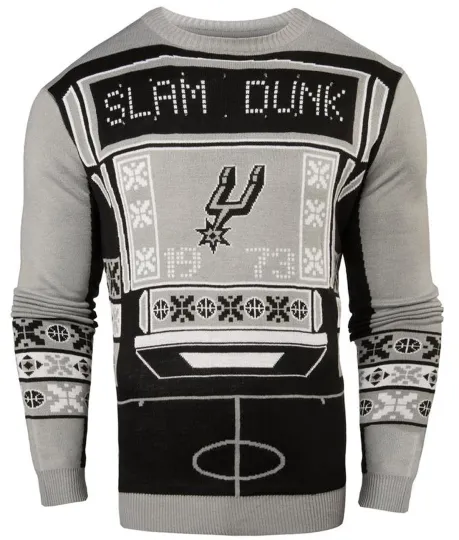 Forever Collectibles Men's San Antonio Spurs Ugly Light Up Ugly Sweater, Christmas Gift
