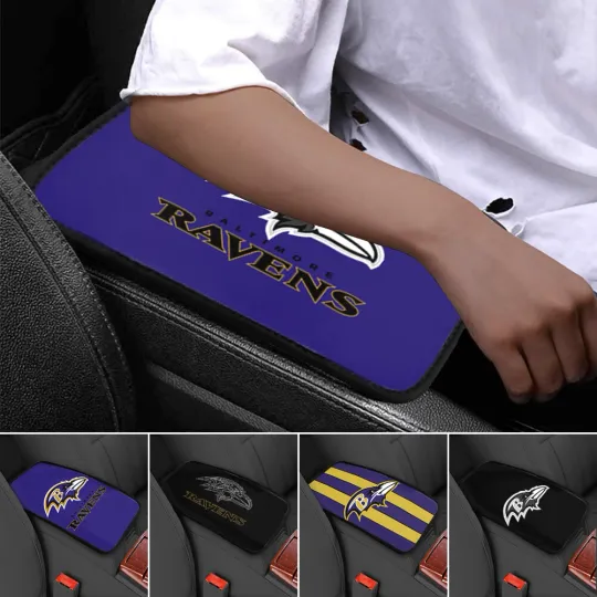 Discover Baltimore Ravens Car Armrest Pads