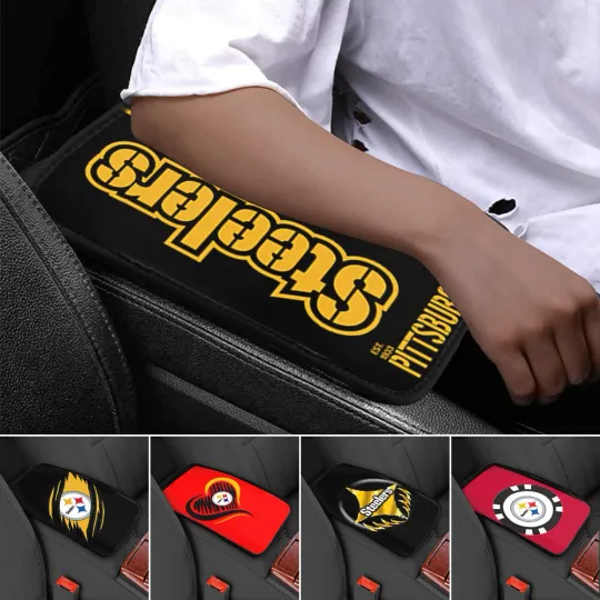Discover Pittsburgh Steeler Car Armrest Pads