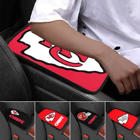Discover Kansas City Chiefs Car Armrest Pads