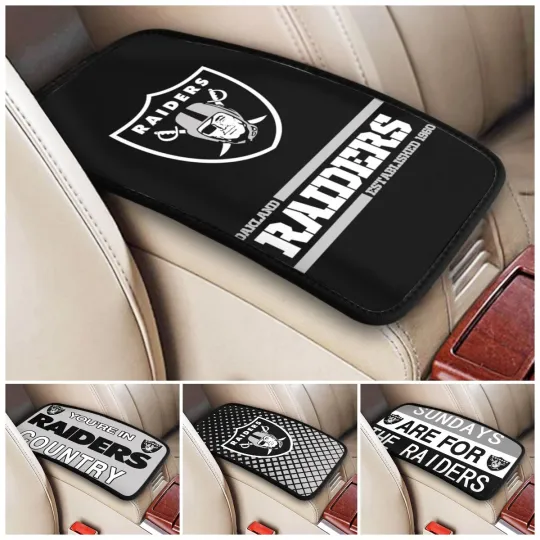 Discover New Las Vegas Raiders Car Armrest Pads