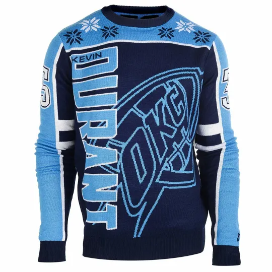 Men's Oklahoma City Thunder Kevin Durant #35 Ugly Sweater, Christmas Gift
