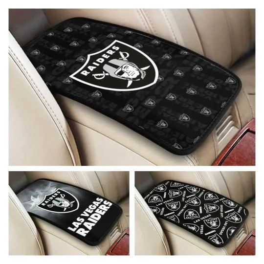 Discover Las Vegas Raiders Car Armrest Pads