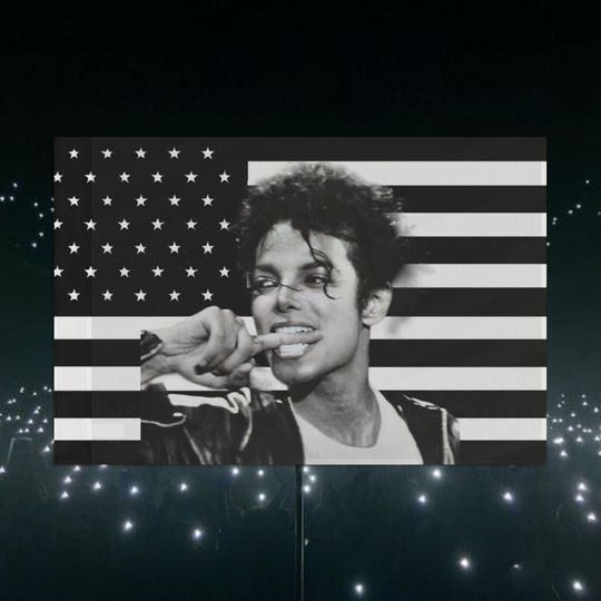 Michael Jackson Flag, Wall Art, Music Lover Home Decor, Vintage Pop Culture Banner, Retro King of Pop Tapestry, Fan Gift